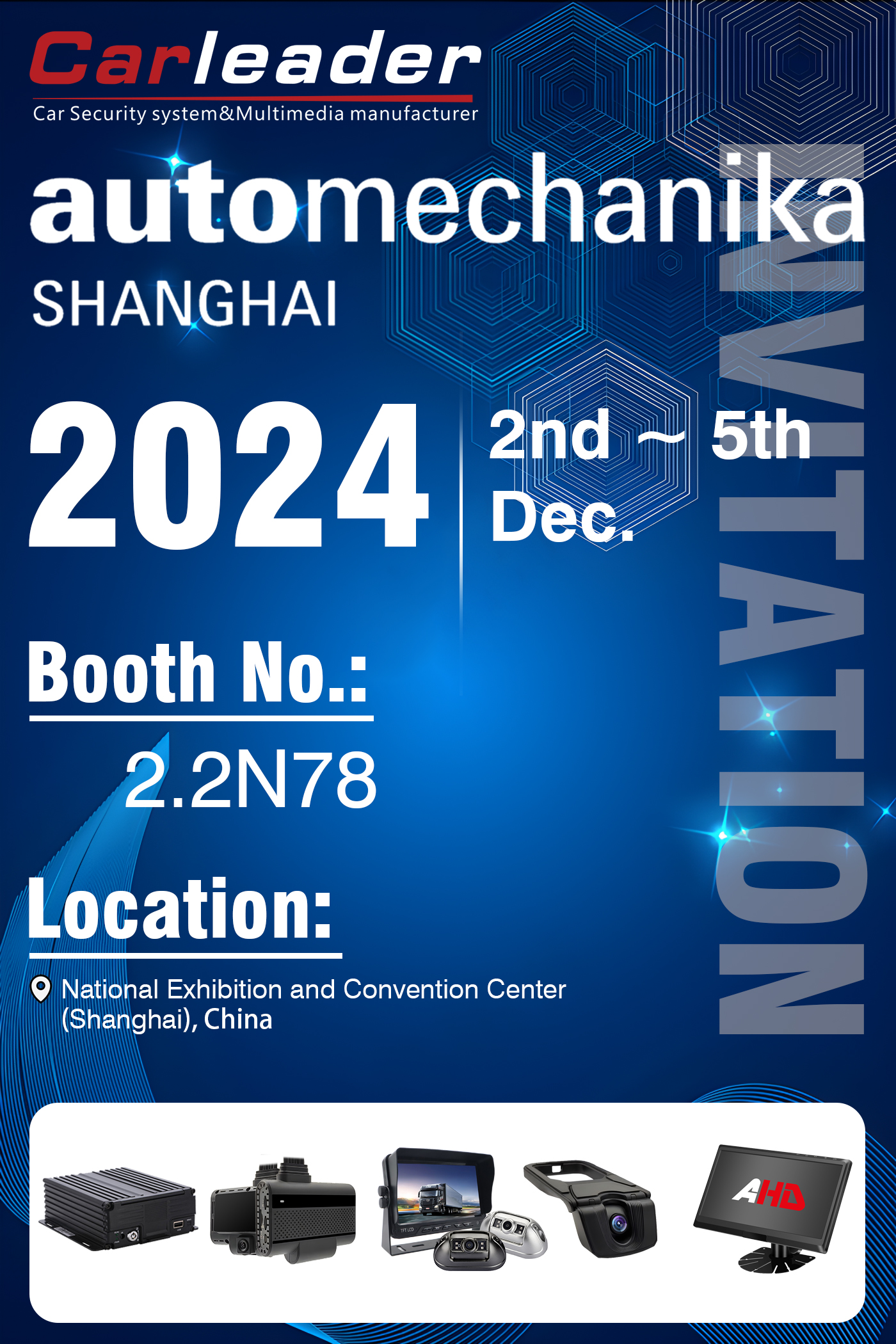 Automechanika Shanghai 2024 näitus | Putka nr: 2.2N78, Carleader ootab teie külastust