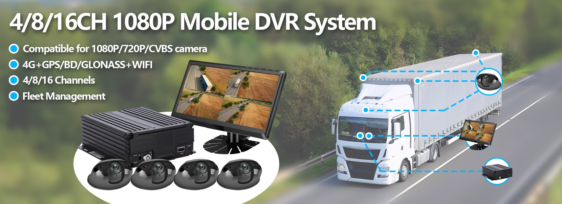 4/8/16ch 1080p mobiilne DVR -süsteem