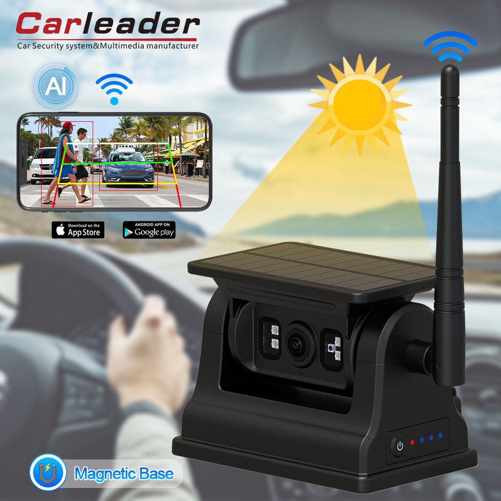 Carleader 1080P magnetiline päikeseenergia WiFi juhtmeta RV varukaamera IOS Androidi jaoks