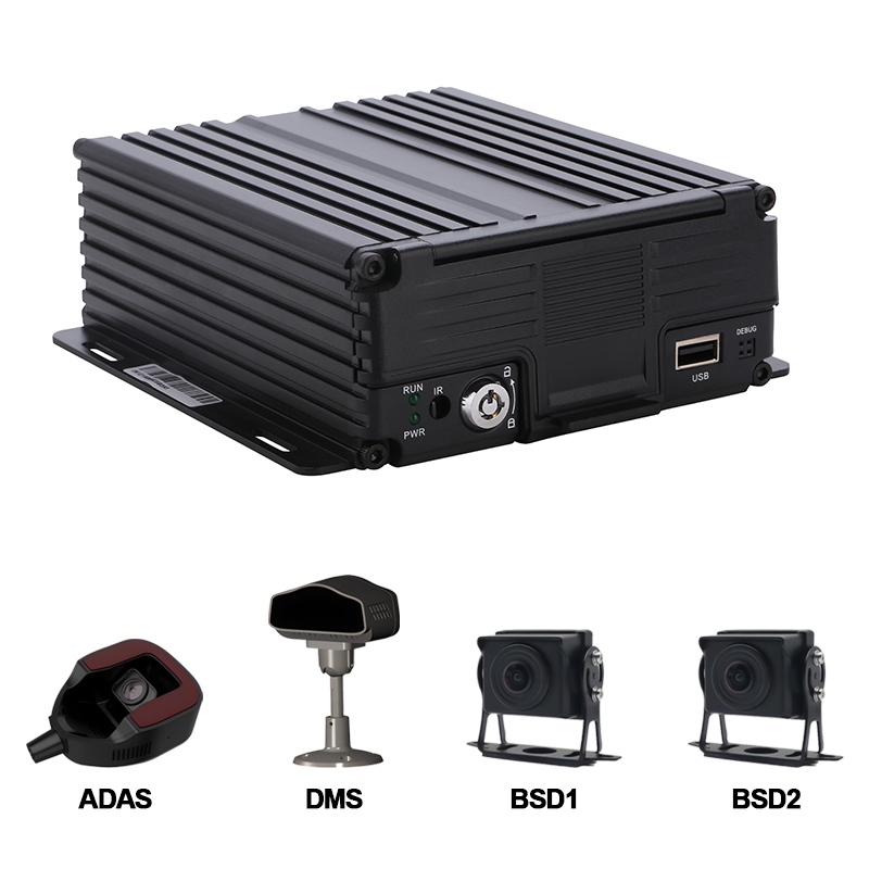 Nutikam autopargi haldus Carleader 4CH AI HDD mobiilse DVR-i toega ADAS+DMS+BSD