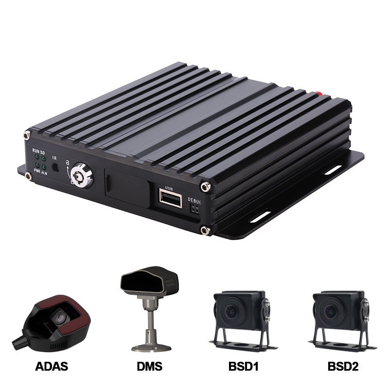 Carleader 4CH AI SD mobiilse DVR-i tugi ADAS+DMS+BSD autopargi haldamiseks