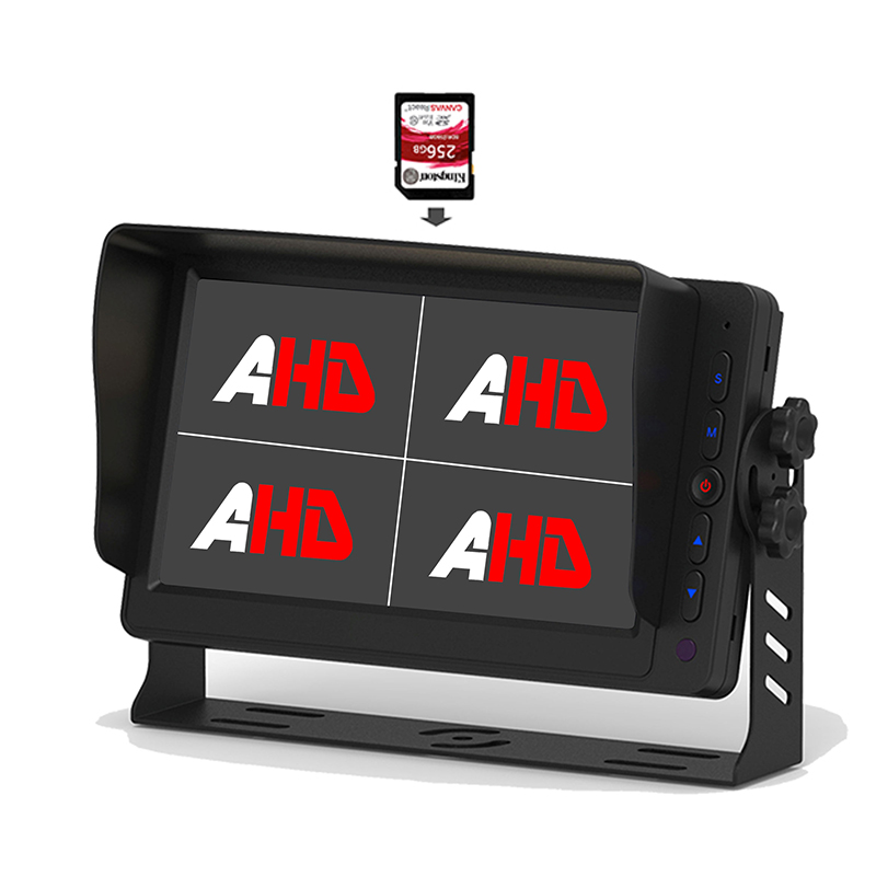 Carleader 7-tolline nelja ekraaniga veoauto videosalvestus AHD monitor