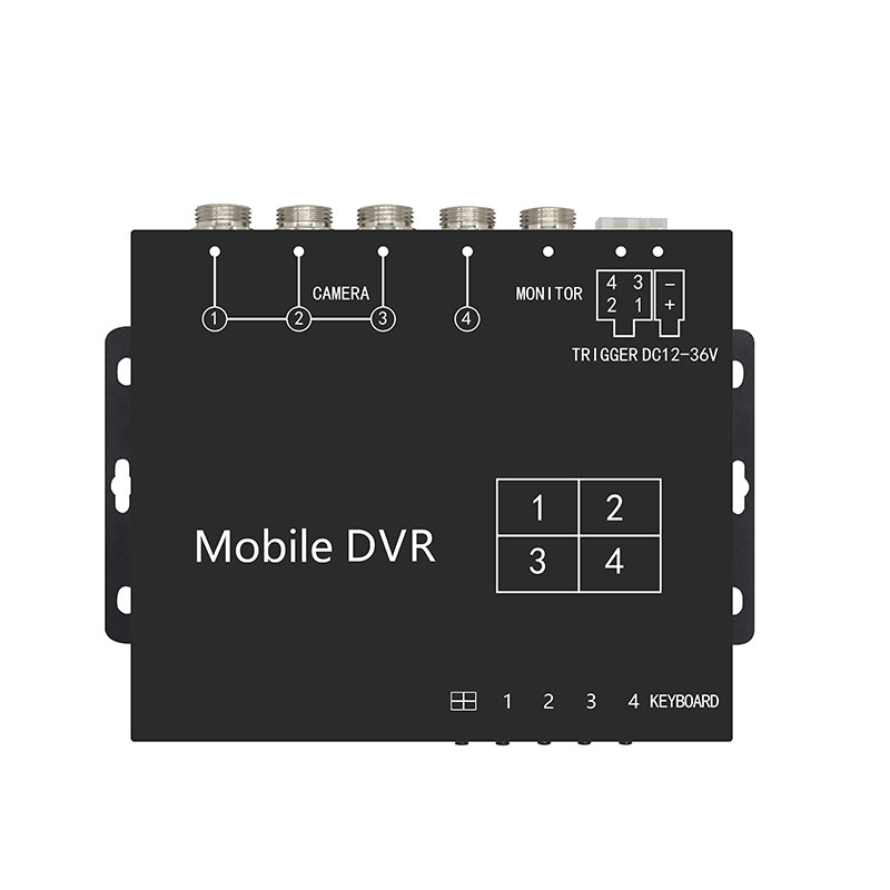 4CH AHD sõiduki DVR 512 GB salvestuse ja mitme kaameraga jagatud vaatega