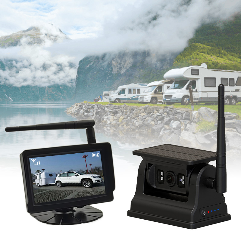 5-tolline juhtmeta päikeseenergial töötav taaslaetav magnetiline sõidukikaamera süsteem