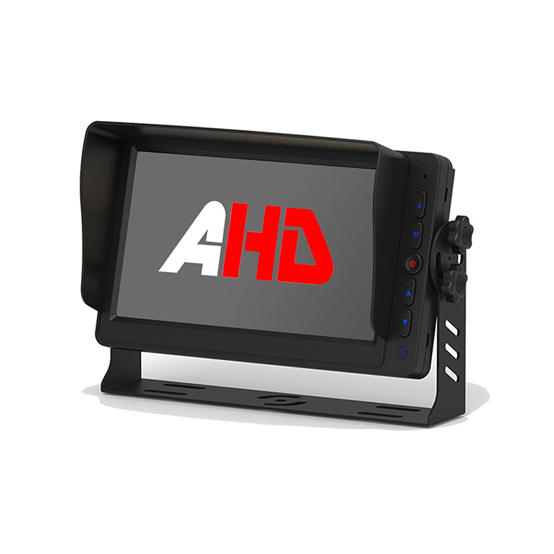 7-tolline AHD sõidukimonitor 5 taustvalgustusega nupu ja kahe videosisendiga